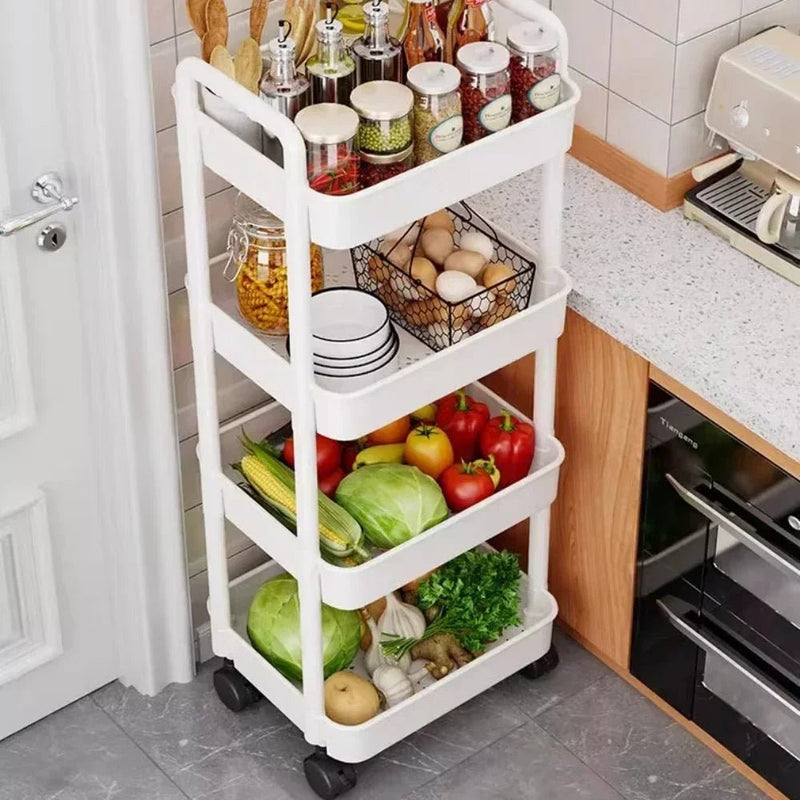 Organizador de Cozinha com Rodas - Carrinho de Armazenamento Multifuncional - Outlet do Cazé