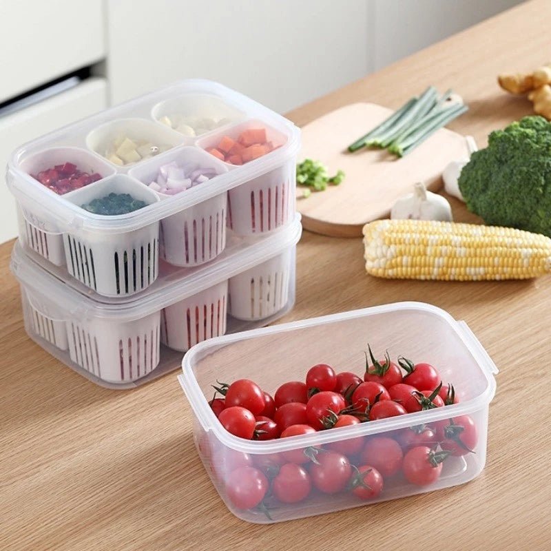 Pote Organizadores Multiuso para Temperos e Legumes - 6 Compartimentos! - Outlet do Cazé
