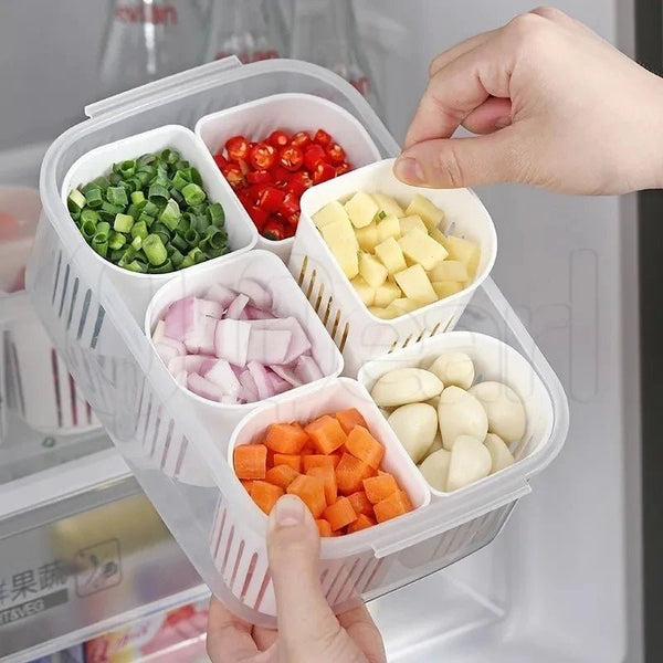 Pote Organizadores Multiuso para Temperos e Legumes - 6 Compartimentos! - Outlet do Cazé