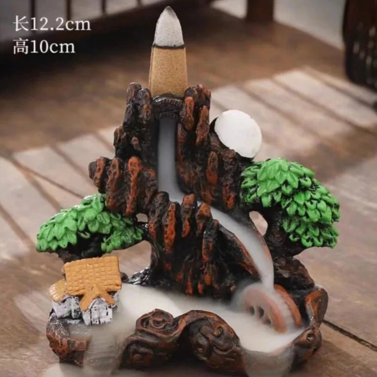 Queimador de Incenso Cascata de Resina com Refluxo Zen - Outlet do Cazé