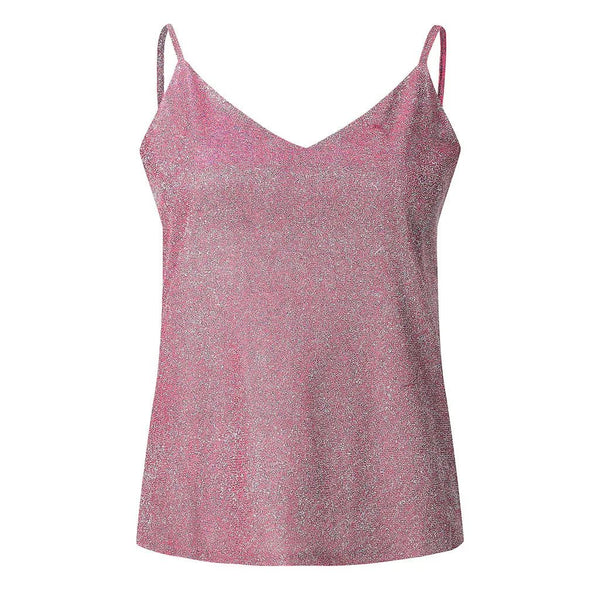 Regata Feminina com Brilhos e Detalhes Elegantes - Outlet do Cazé