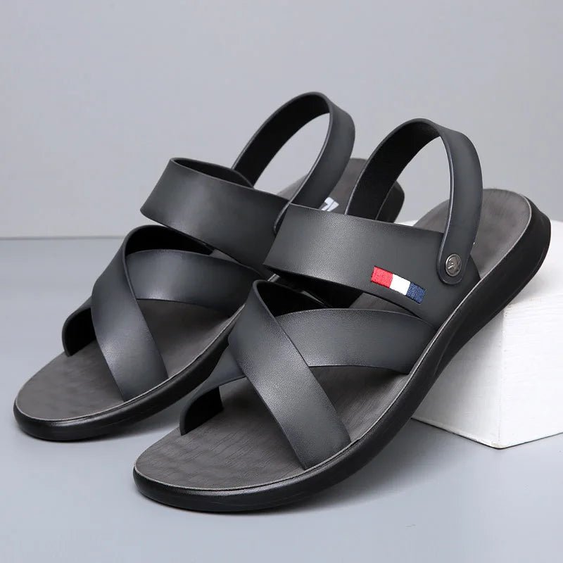 Sandália Masculina de Couro - Estilo e Durabilidade - Outlet do Cazé