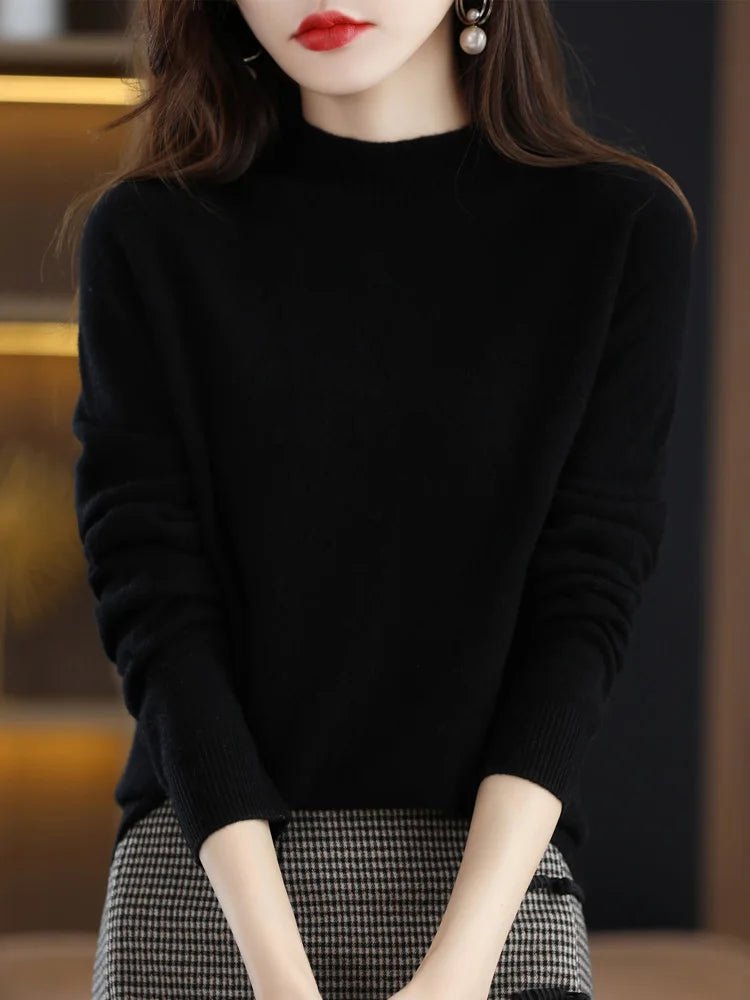 Suéter de Caxemira Feminino - Elegância e Conforto para o Outono/Inverno - Outlet do Cazé