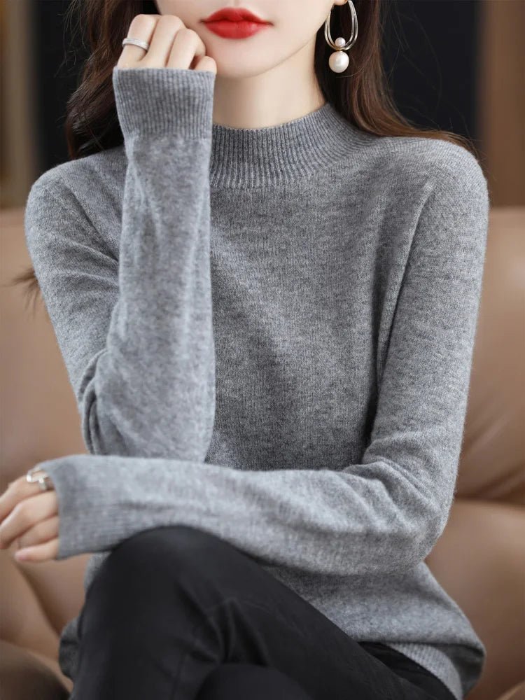 Suéter de Caxemira Feminino - Elegância e Conforto para o Outono/Inverno - Outlet do Cazé