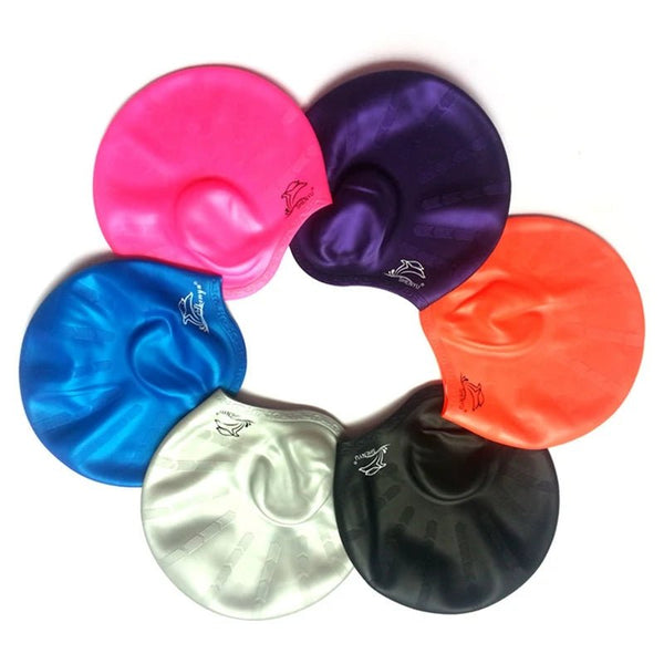 Touca de Natação de Silicone Unissex com Proteção para Orelhas - Outlet do Cazé