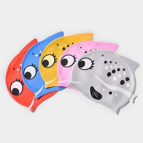 Touca de Natação Infantil Divertida com Estampa de Peixe - Outlet do Cazé
