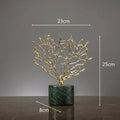 Vaso de Vidro com Árvore de Metal e Detalhes em Cristal - Outlet do Cazé