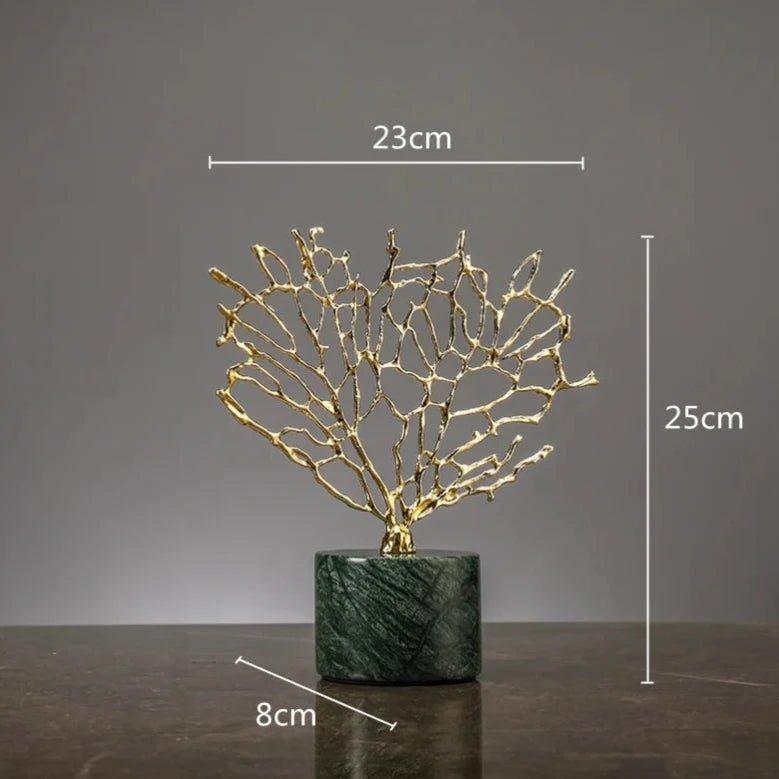 Vaso de Vidro com Árvore de Metal e Detalhes em Cristal - Outlet do Cazé