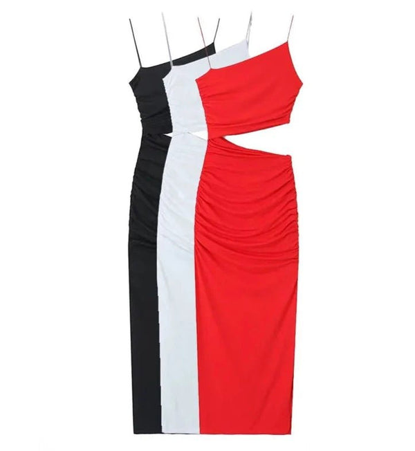 Vestido Midi Sexy Assimétrico - Elegância e Estilo - Outlet do Cazé