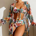 Biquíni Floral e Saída de Praia - Três Peças - Verão 2024 - Outlet do Cazé