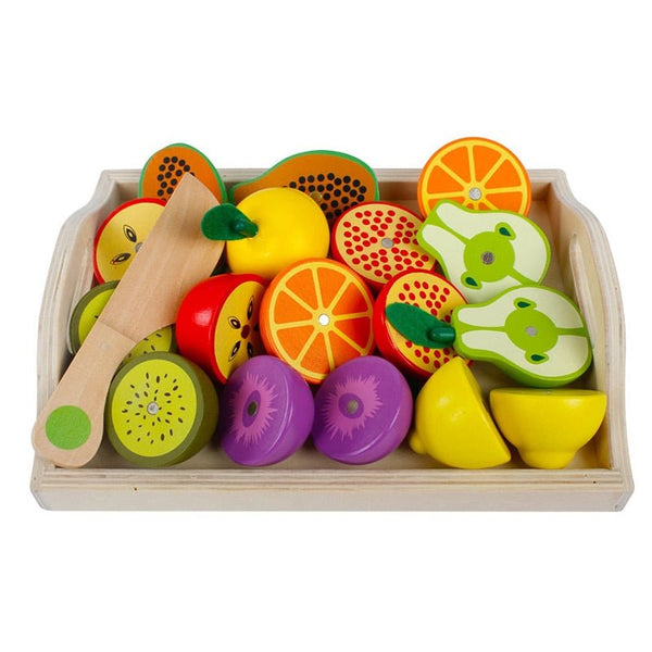 Brinquedo Educativo Montessori - Frutas e Vegetais - Outlet do Cazé