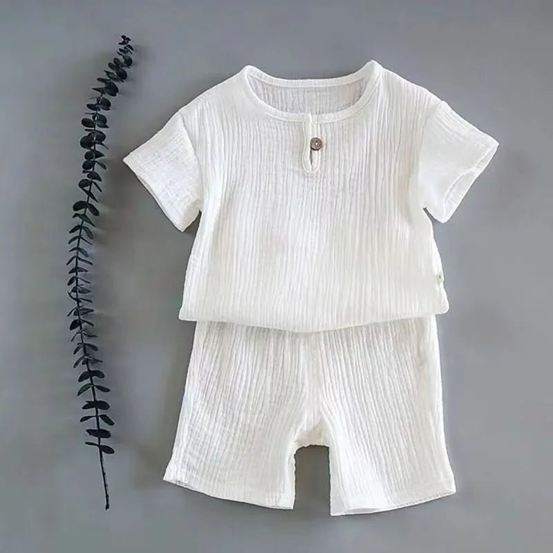 Conjunto de Linho para Bebê Menina e Menino - Verão - Outlet do Cazé