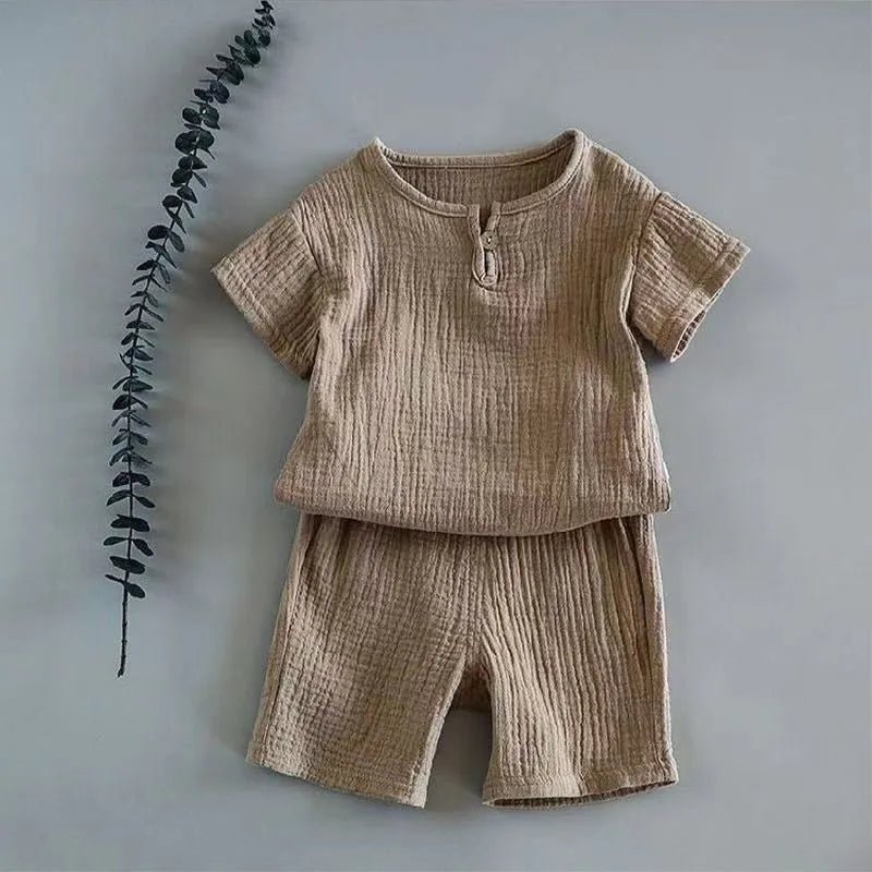 Conjunto de Linho para Bebê Menina e Menino - Verão - Outlet do Cazé