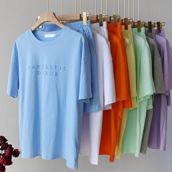 Conjunto Feminino Casual - Short + Camiseta - Outlet do Cazé