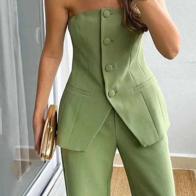 Conjunto Feminino Elegante Alfaiataria - Outlet do Cazé