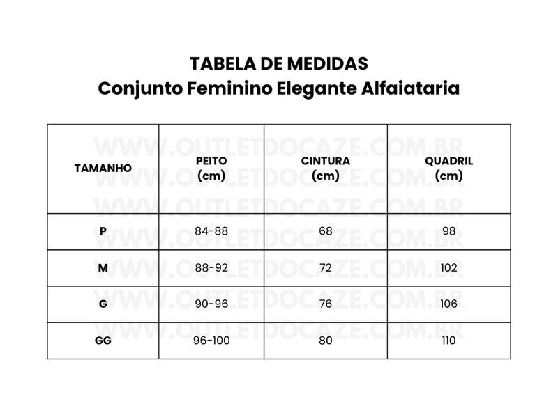 Conjunto Feminino Elegante Alfaiataria - Outlet do Cazé