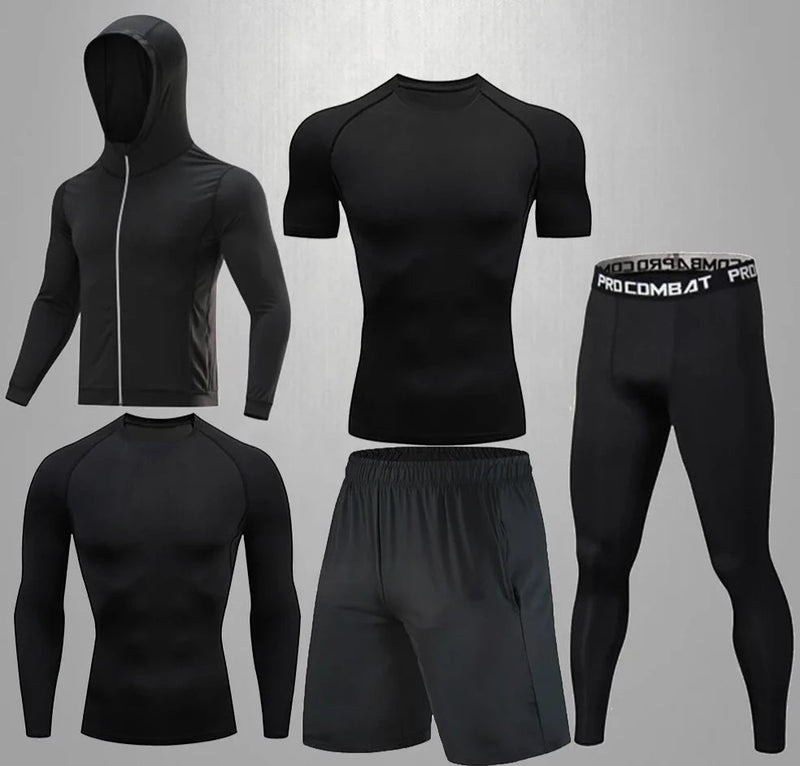 Conjunto Masculino Esportivo de Compressão - 5 Peças - Outlet do Cazé