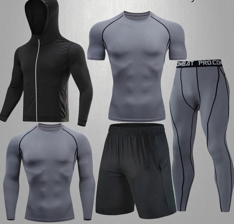 Conjunto Masculino Esportivo de Compressão - 5 Peças - Outlet do Cazé