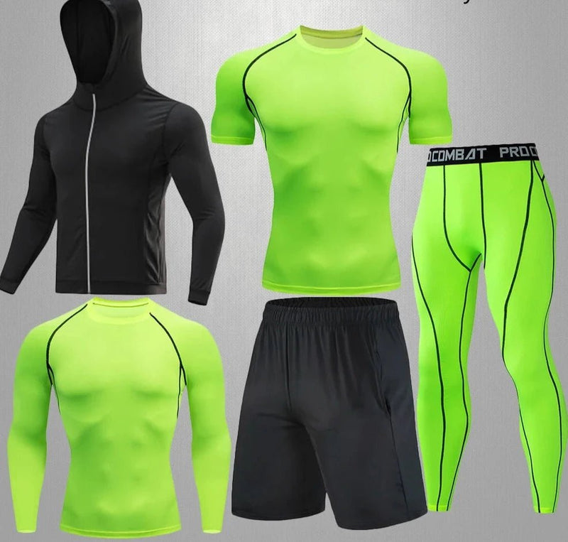 Conjunto Masculino Esportivo de Compressão - 5 Peças - Outlet do Cazé