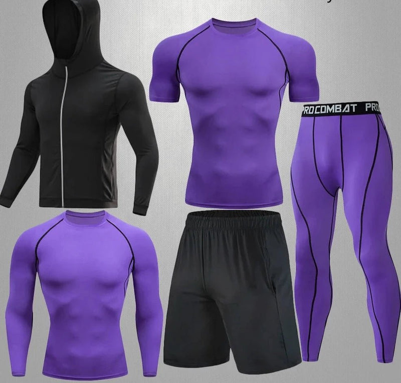 Conjunto Masculino Esportivo de Compressão - 5 Peças - Outlet do Cazé
