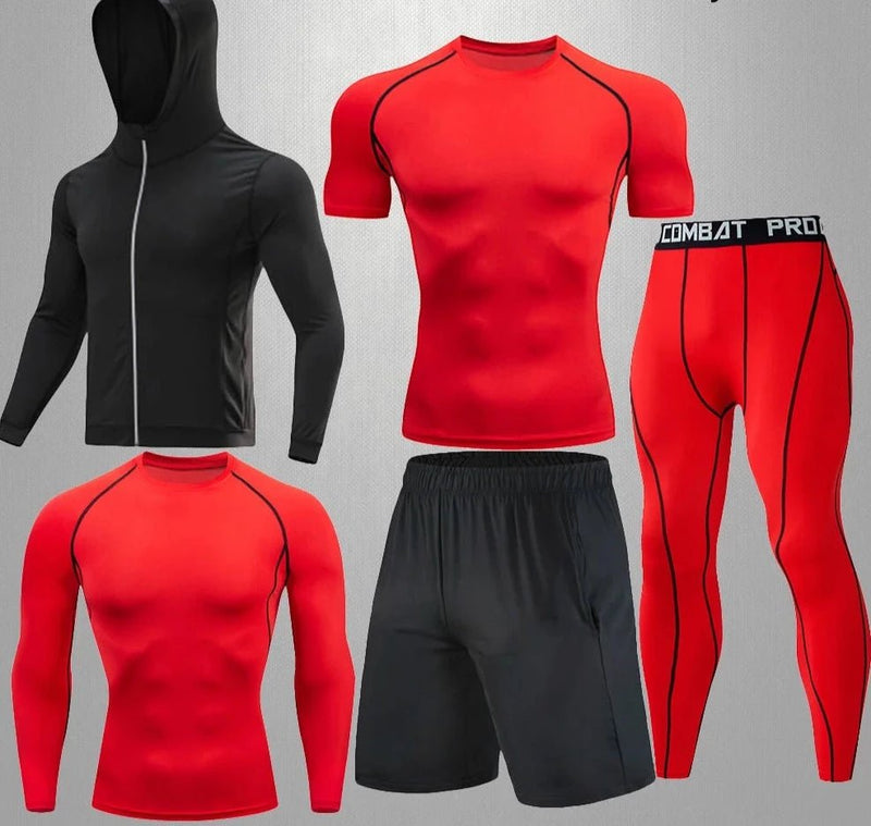 Conjunto Masculino Esportivo de Compressão - 5 Peças - Outlet do Cazé