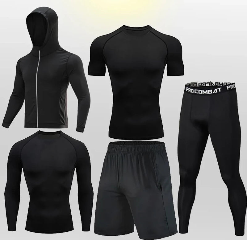 Conjunto Masculino Esportivo de Compressão - 5 Peças - Outlet do Cazé