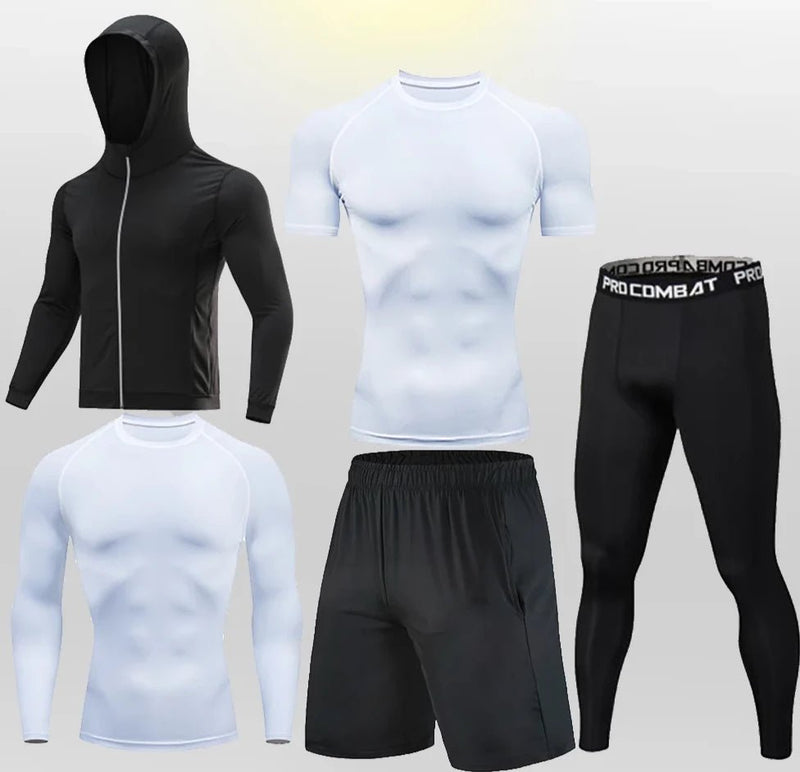 Conjunto Masculino Esportivo de Compressão - 5 Peças - Outlet do Cazé