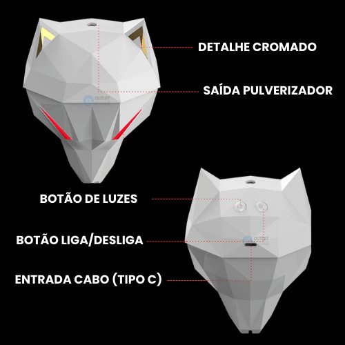 Difusor de Ambientes - Lobo Selvagem - Outlet do Cazé