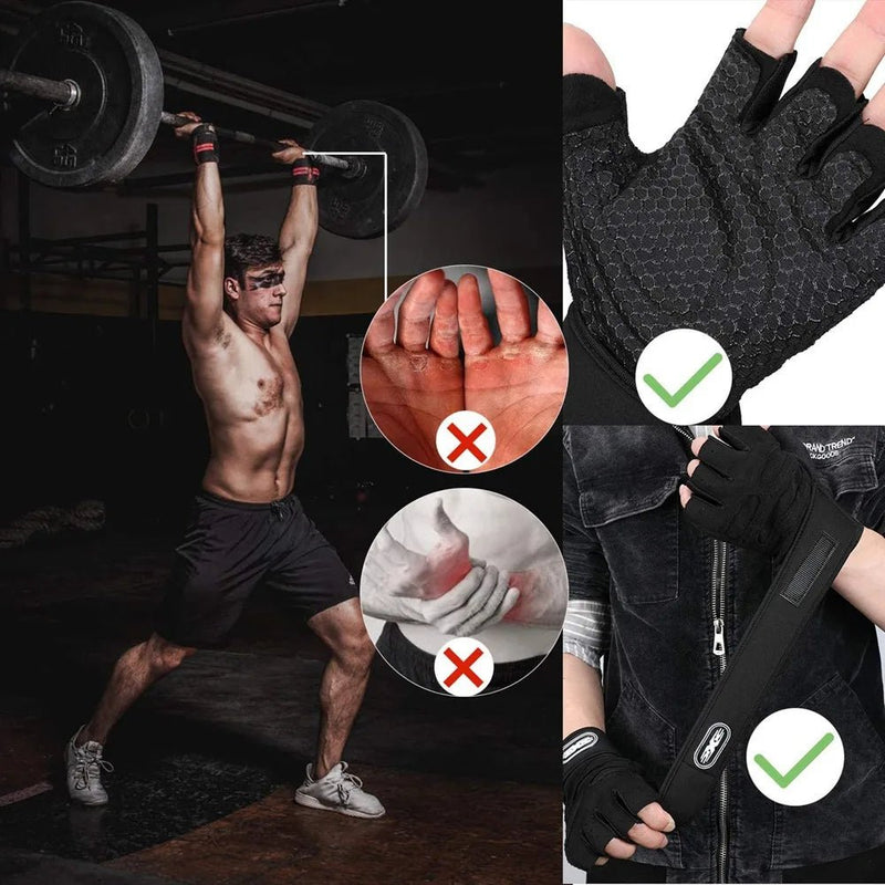 Luvas de Treino para Levantamento de Peso - Antiderrapantes e Respiráveis - Outlet do Cazé