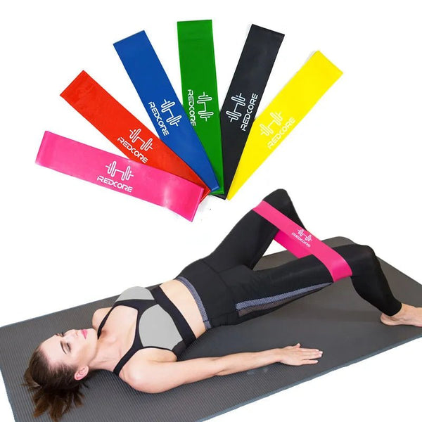 Mini Band de Resistência Elástica para Treinamento - Conjunto de 5 Níveis para Fitness, Pilates e Crossfit - Outlet do Cazé