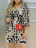 Vestido Curto - Estampa Floral - Casual - Outlet do Cazé